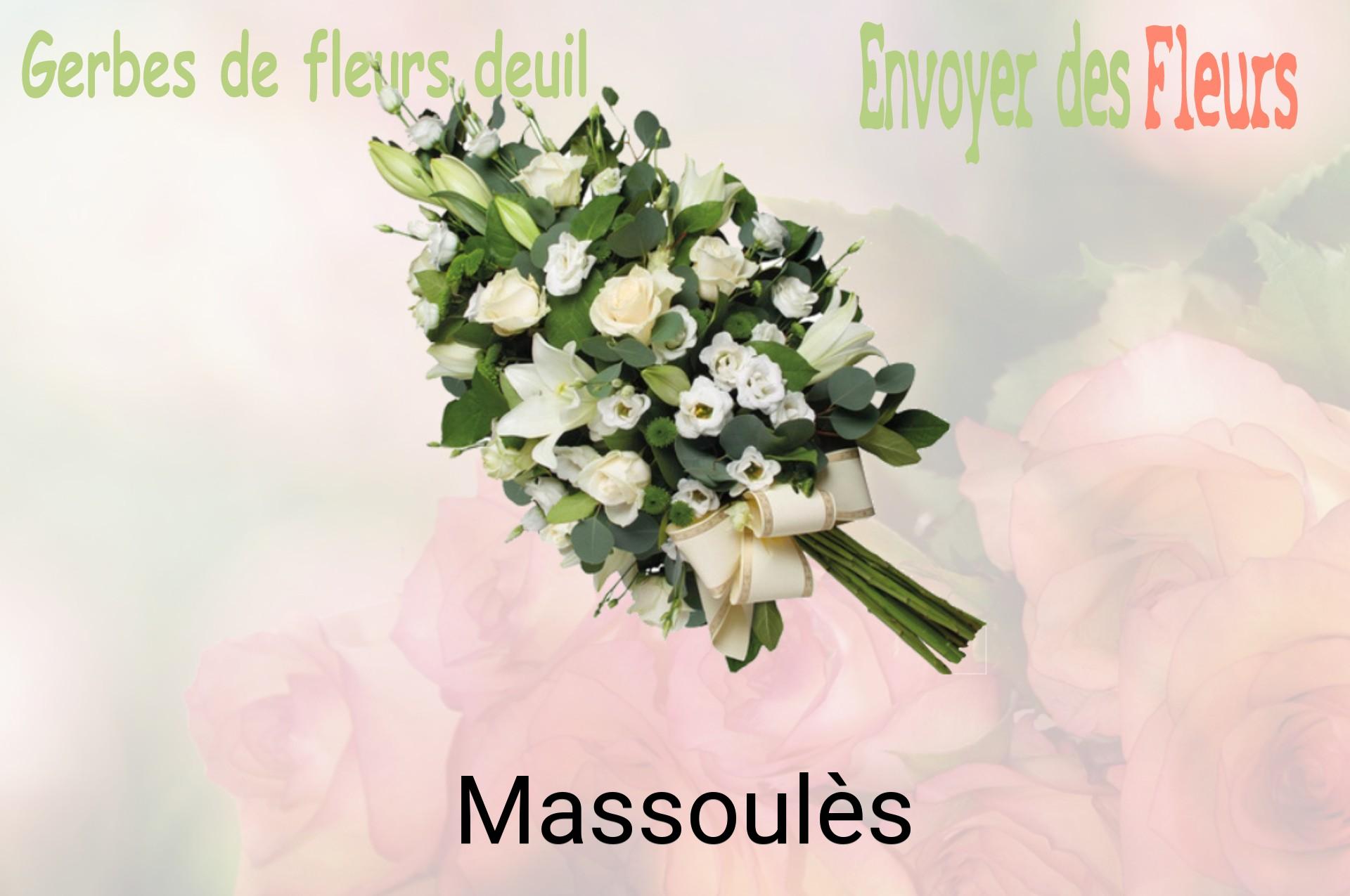 Gerbe de fleurs de deuil livrée à Massoulès